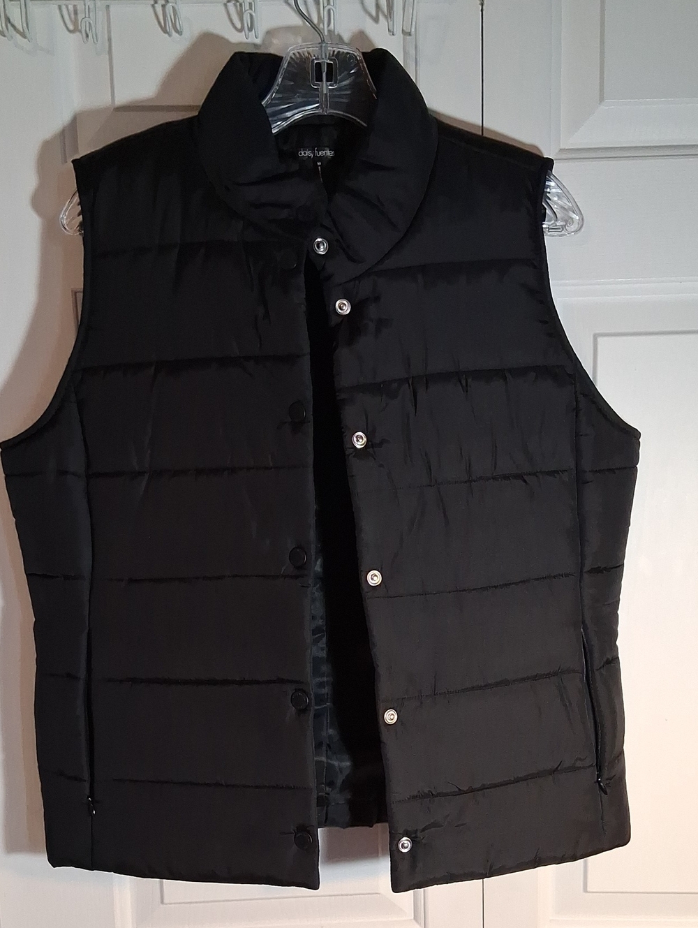 Womens  Black Quilted Puffer Vest - Casual Layering
